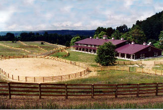 Corrals, paddocks and fields in Leelanau, Michigan are surrounded by Proulx Fencing.