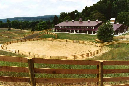 Equestrian fencing in Leelanau, Michigan was designed and installed by Proulx Fencing.